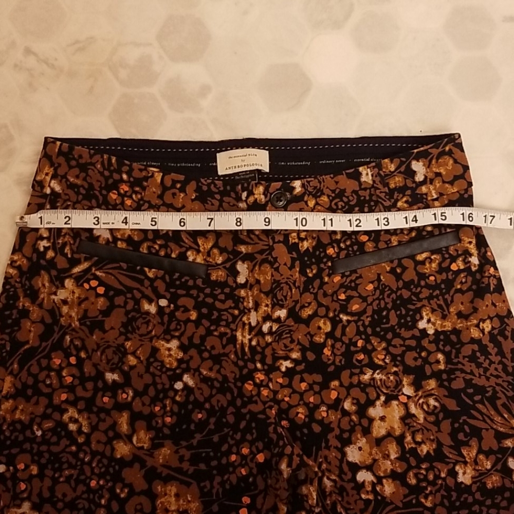 ANTHROPOLIGE floral skinny pants - Picture 5 of 9